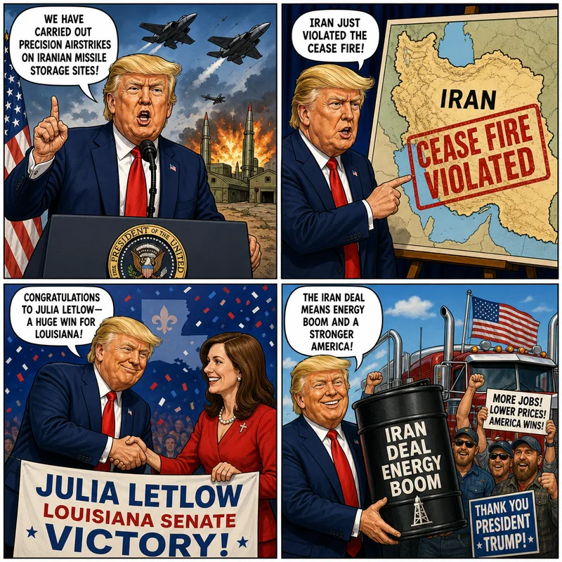 Satirical editorial cartoon