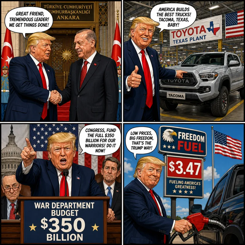 Satirical editorial cartoon