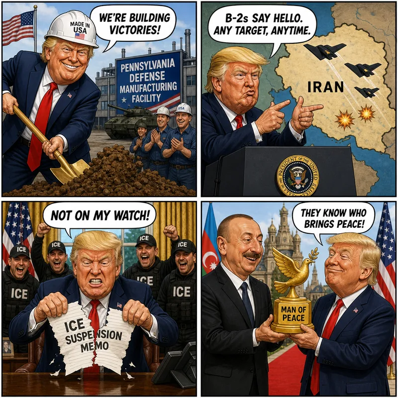 Satirical editorial cartoon