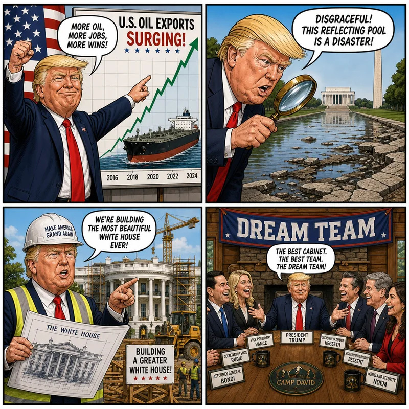 Satirical editorial cartoon