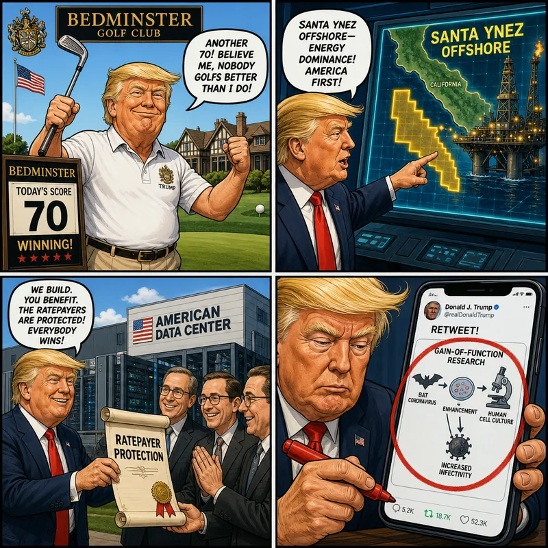 Satirical editorial cartoon