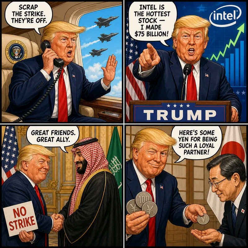 Satirical editorial cartoon