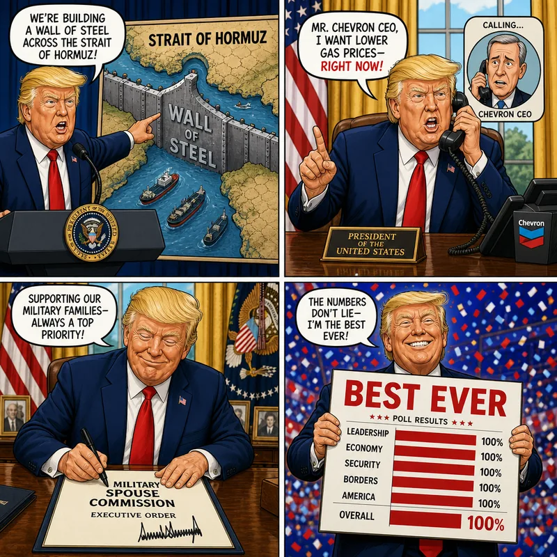 Satirical editorial cartoon