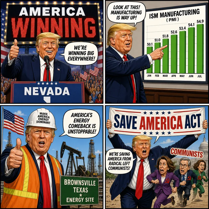 Satirical editorial cartoon