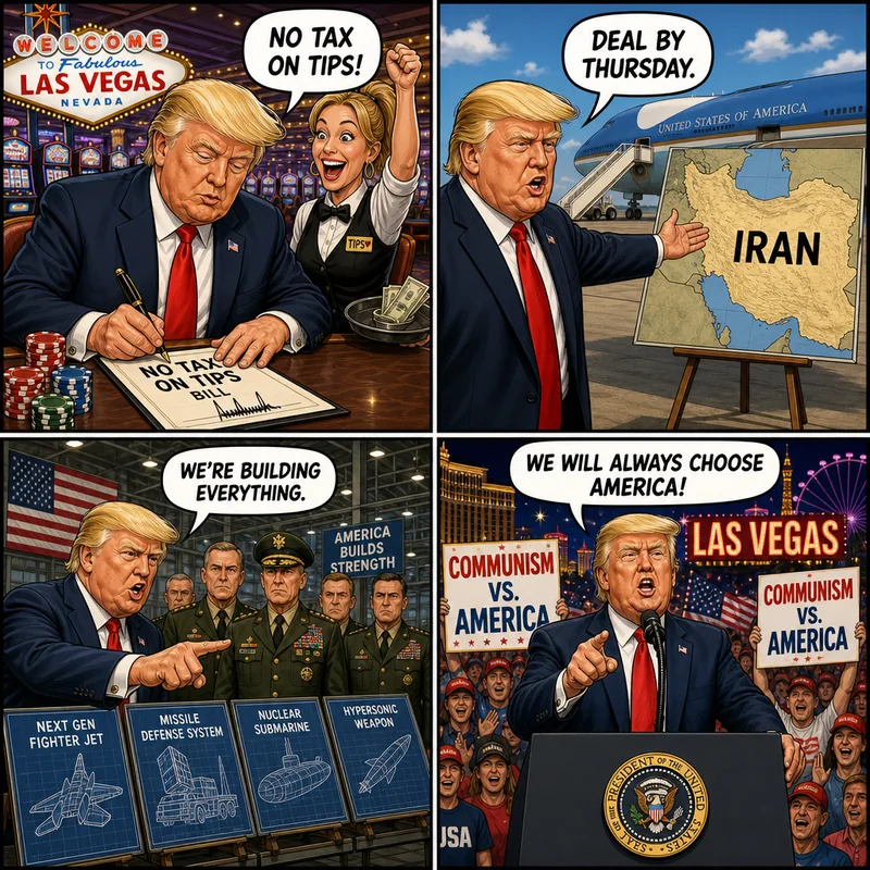 Satirical editorial cartoon