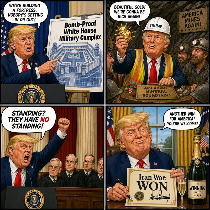 Satirical editorial cartoon