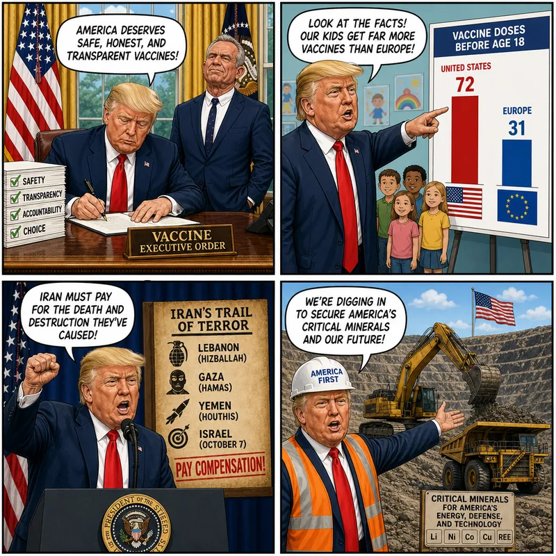 Satirical editorial cartoon