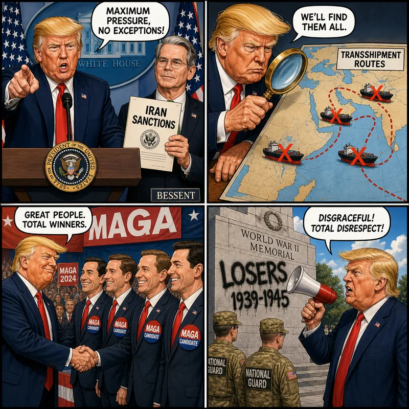 Satirical editorial cartoon