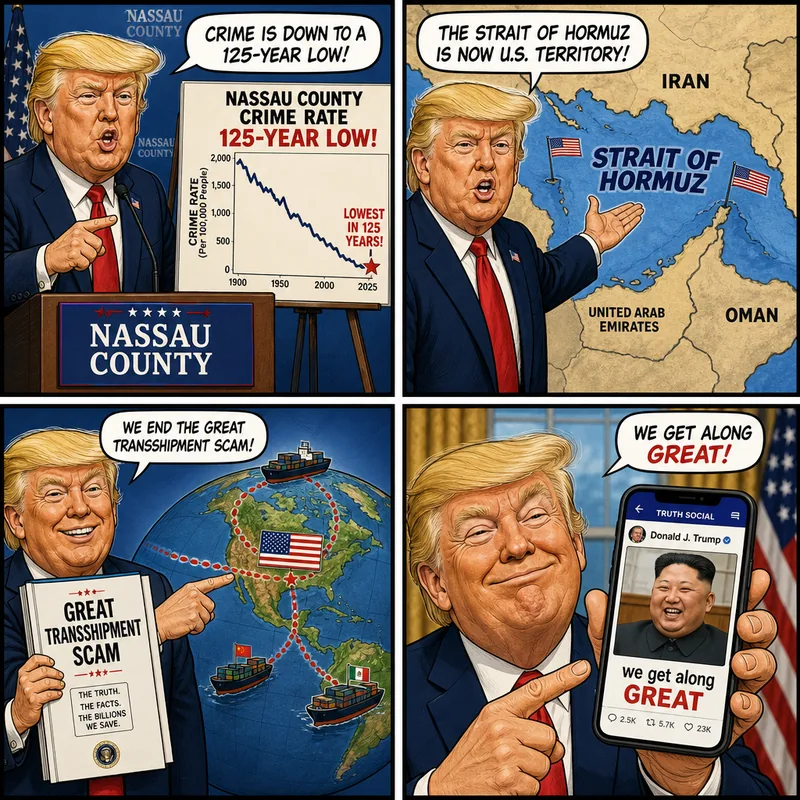 Satirical editorial cartoon