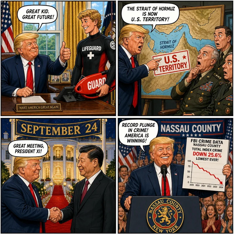 Satirical editorial cartoon