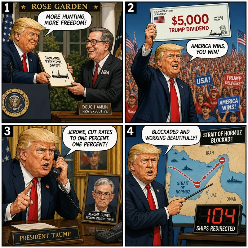 Satirical editorial cartoon