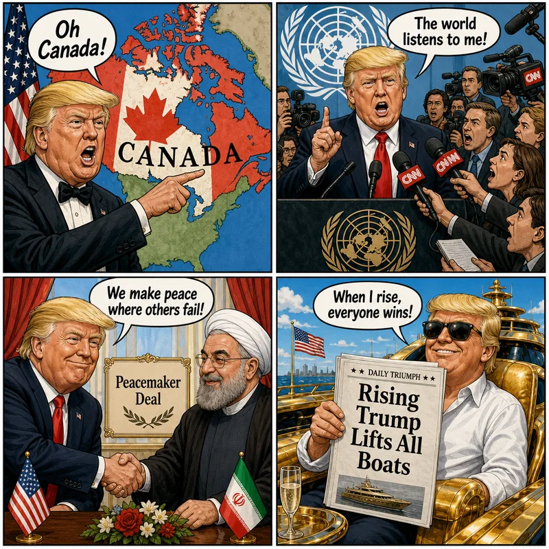 Satirical editorial cartoon