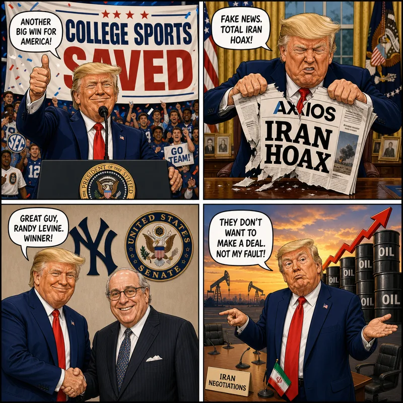 Satirical editorial cartoon