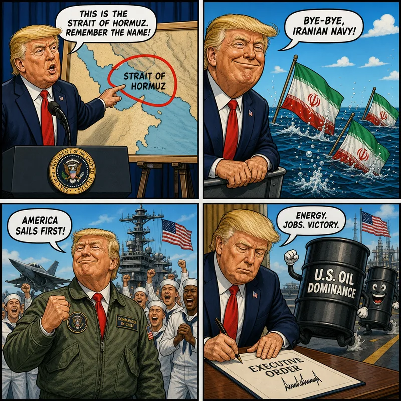 Satirical editorial cartoon