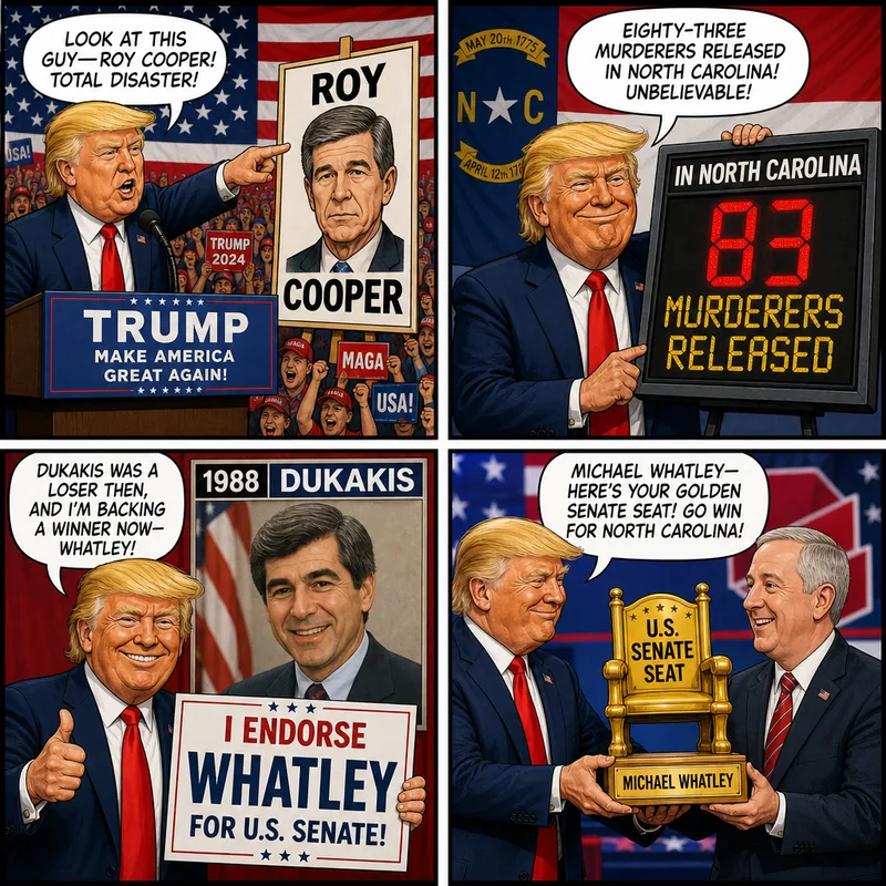 Satirical editorial cartoon