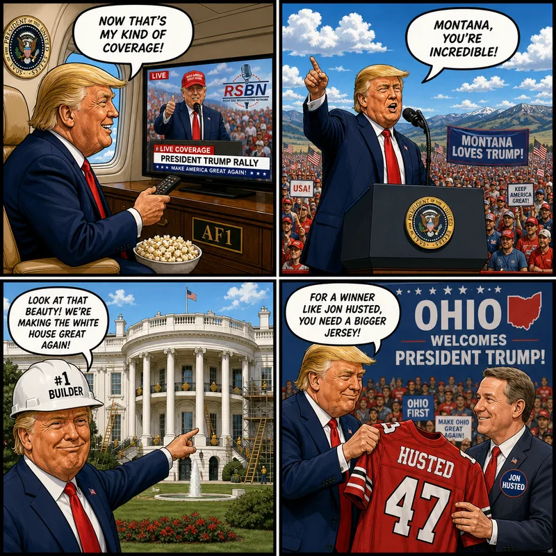 Satirical editorial cartoon